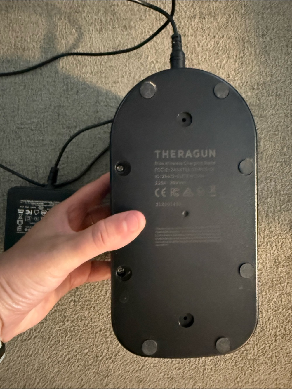 Official Theragun Elite Wireless Charging Stand (OEM) Black - Picture 6 of 8